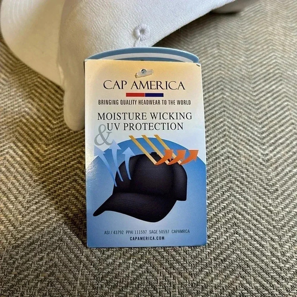 NWT LEWIS BAKERIES HEALTHY LIFE BREAD WHITE BALL CAP HAT CAP AMERICA GOLF - Picture 5 of 9